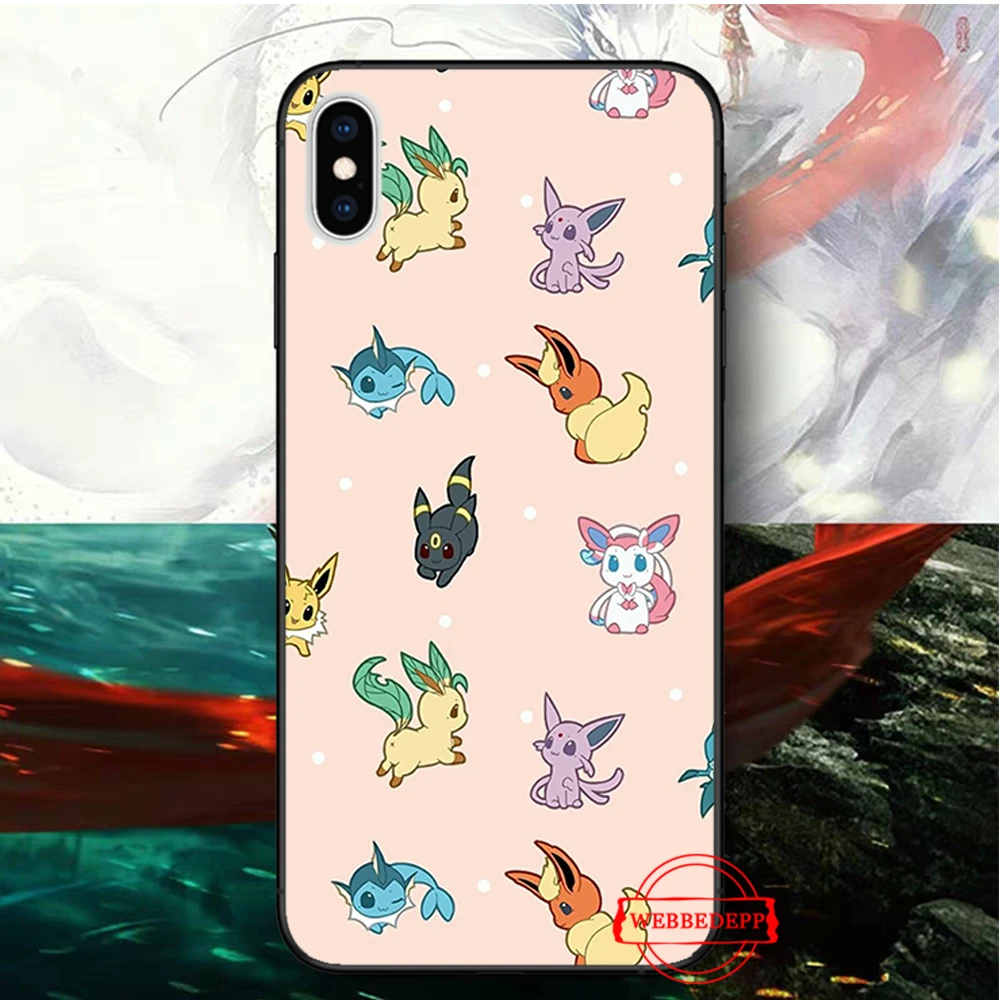 7 Мультяшные Покемоны eevee pika силиконовый мягкий чехол для iPhone 5 SE 5S 6 6S Plus 7 8 11 Pro X XS Max XR - Цвет: 7