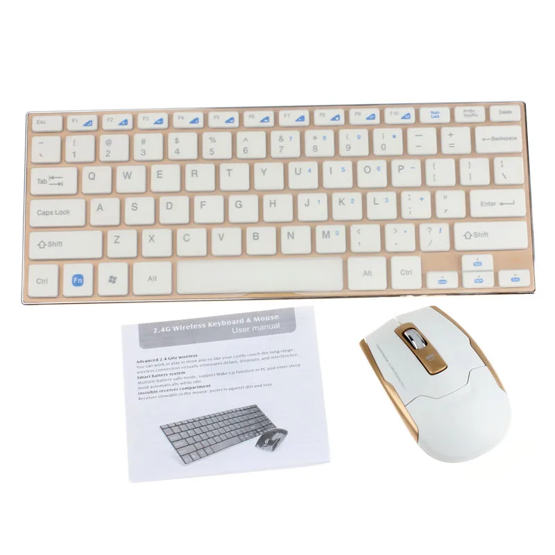 Мини тонкая металлическая беспроводная клавиатура и мышь 2 4 ГГц usb приемник для