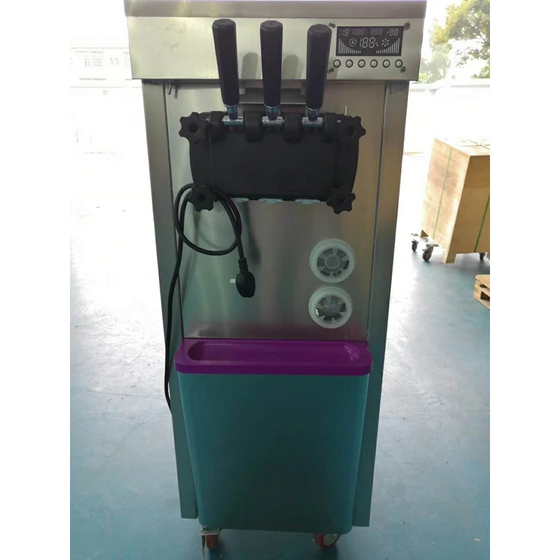 Высококачественная Новая машина для приготовления мороженого мягкого с тремя