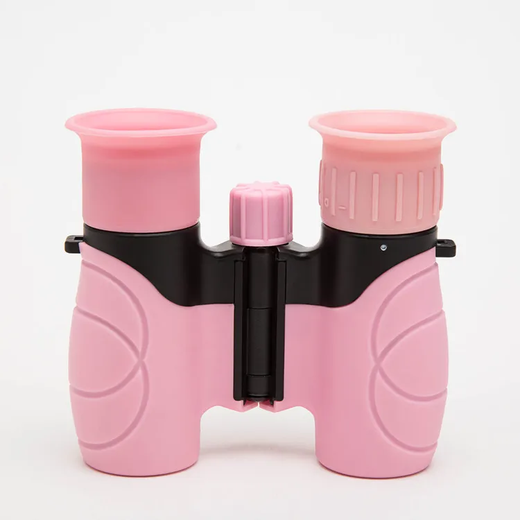 Pink Дети binoculars10X22 ударопрочный с острым фокусом FMC объектив с покрытием на день рождения подарки на открытом воздухе смотреть детей игрушечный телескоп - Цвет: Pink