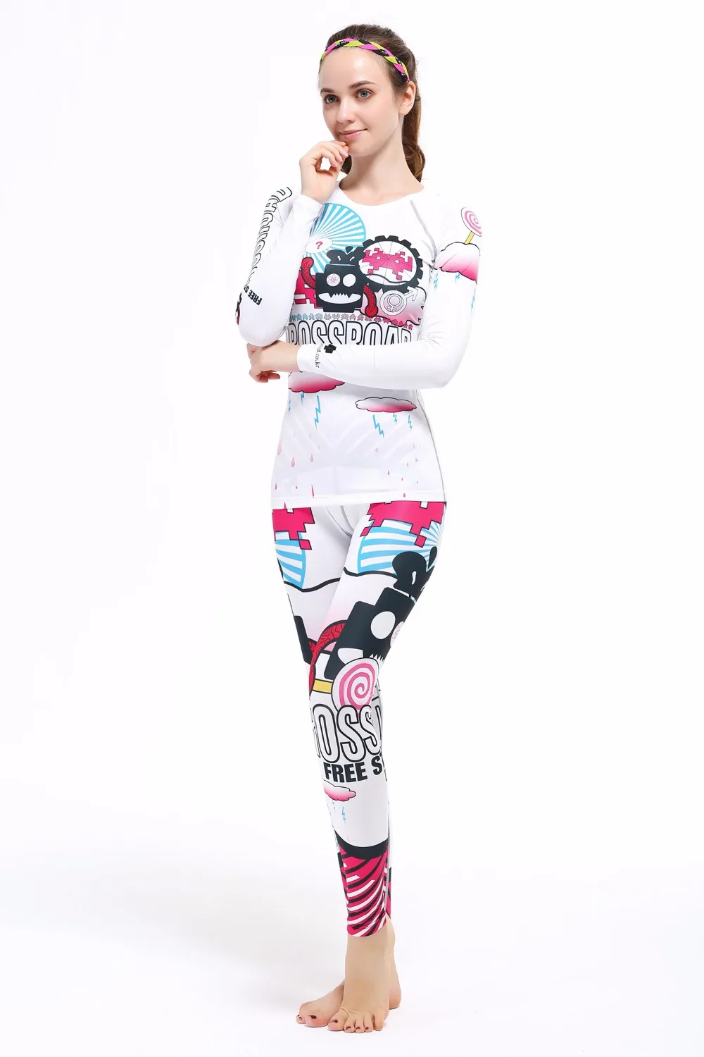 Женские компрессионные рубашки и брюки для фитнеса бодибилдинга технический