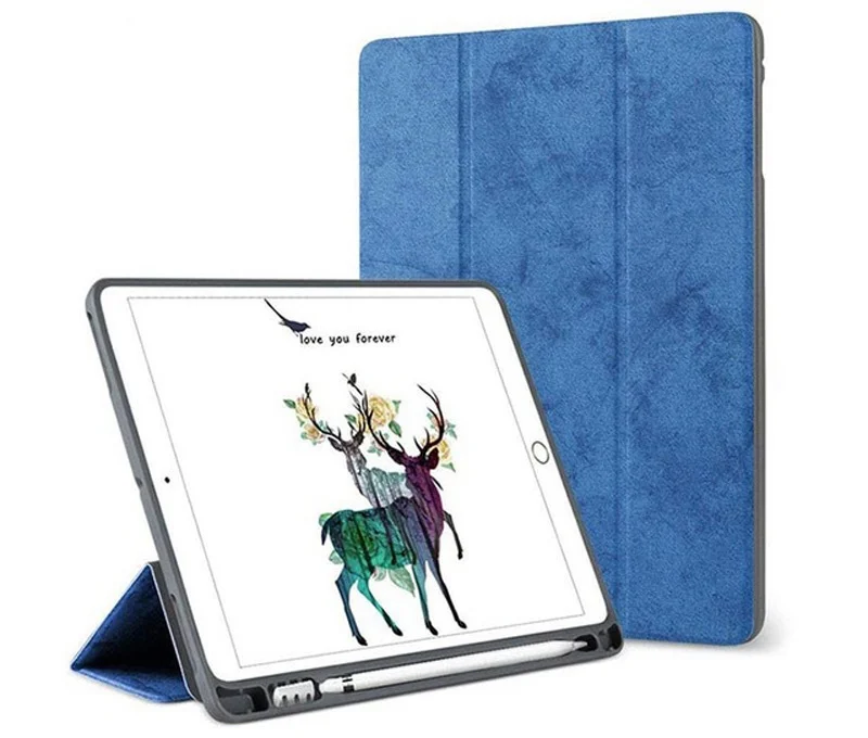 Ультратонкий чехол в стиле ретро для нового ipad mini 5 ipad mini 5th 7,9 дюймов, чехол с карандашом для ipad mini 4, чехол+ подарки - Цвет: navy