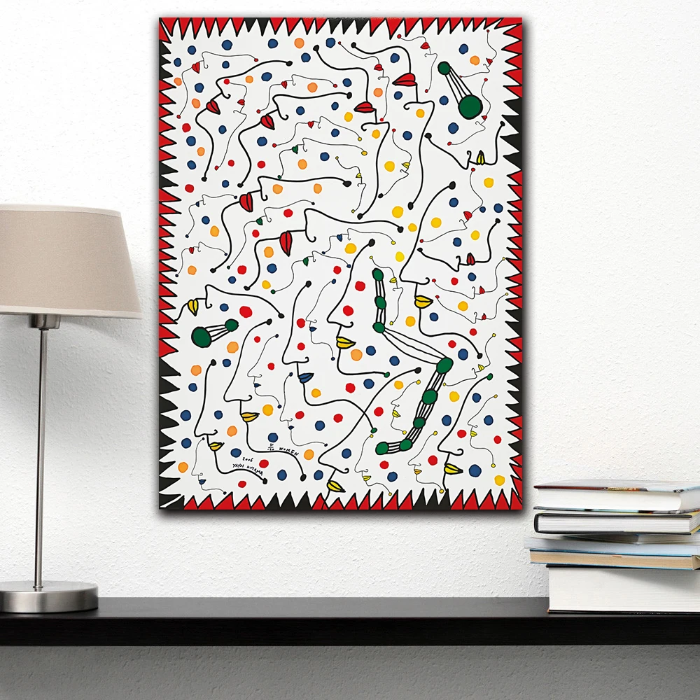 Картина маслом настенное искусство Yayoi Kusama Женская на холсте Постер