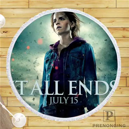 Round beach blanket Пользовательские DIY из микрофибры по индивидуальному заказу ткань harry_potter круглый пляжный коврик полотенце напечатано по требованию 150 см#19-01-28-67 - Цвет: Round beach blanket