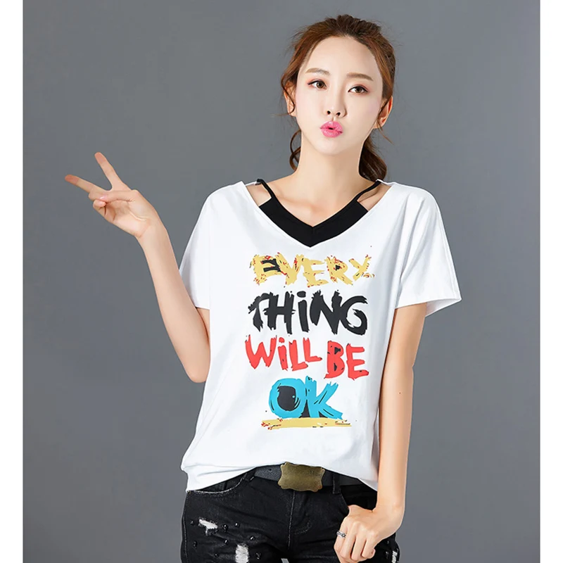 Женская футболка с дырками летний хлопковый топ принтом женская в стиле ретро