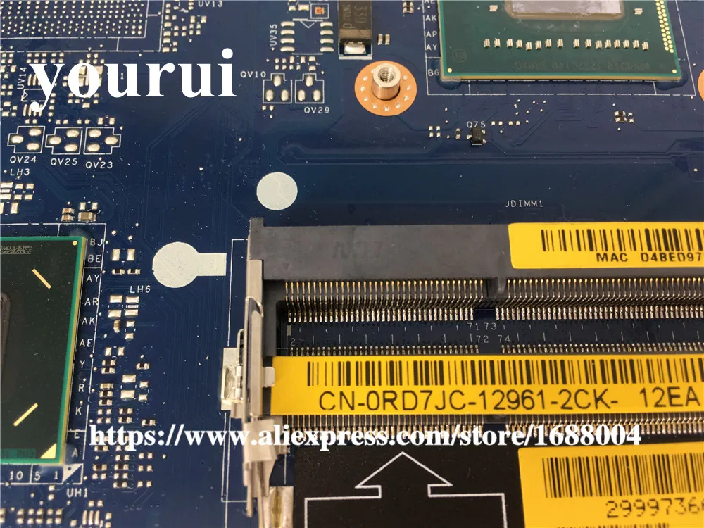 Yourui для Dell Inspiron 3521 дюйма 5521 фотоэлемент 0RD7JC RD7JC VAW00 DDR3L материнская плата ноутбука