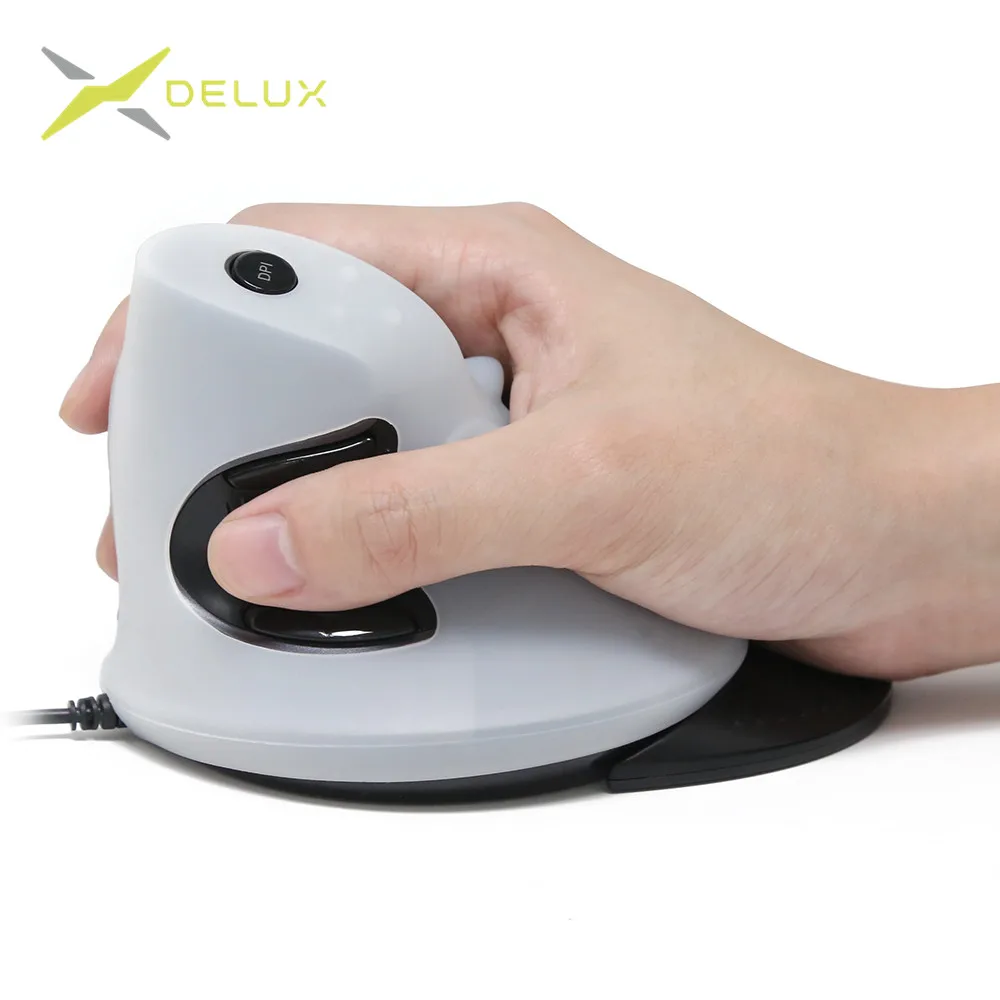 Мышь Вертикальная оптическая Delux M618 6 кнопок 1600 DPI|vertical mouse|mouse buttons6 buttons |