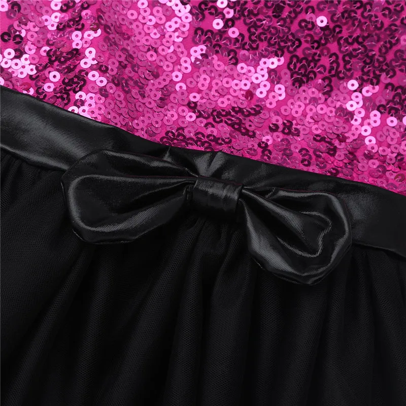 Inlzdz для девочек балетное платье пачка рукавов блестками сращивания Одежда