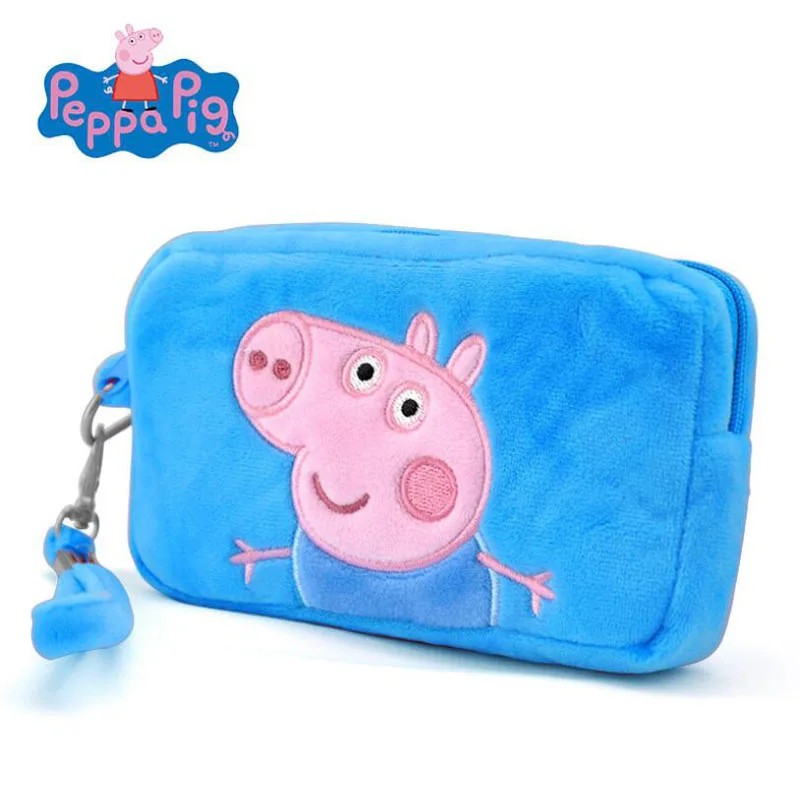 04 Подлинный Свинка Пеппа 16 см плюшевые рюкзаки детское портмоне Peppa Goerge круглая сумка Плюшевые игрушки Детские милые подарочные игрушки 1 шт - Цвет: 04