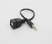 10pcslot 3 5mm male audio aux jack to usb 2 0 type a female mp3 otg converter adapter cable