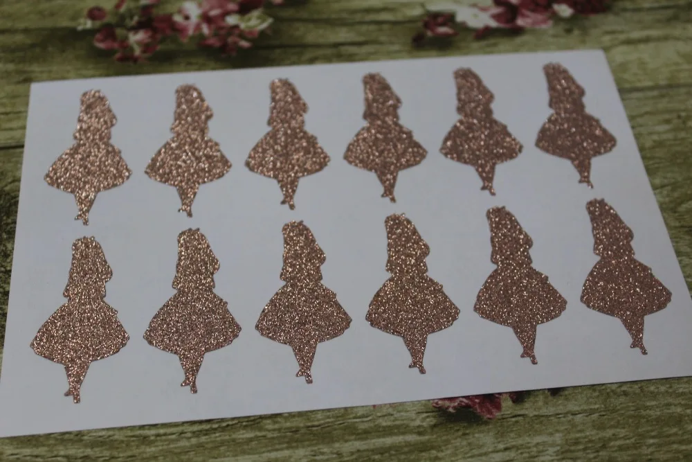 5x2 5 см розовое золото с блестками Алиса в стране чудес|gold glitter|glitter goldalice in |