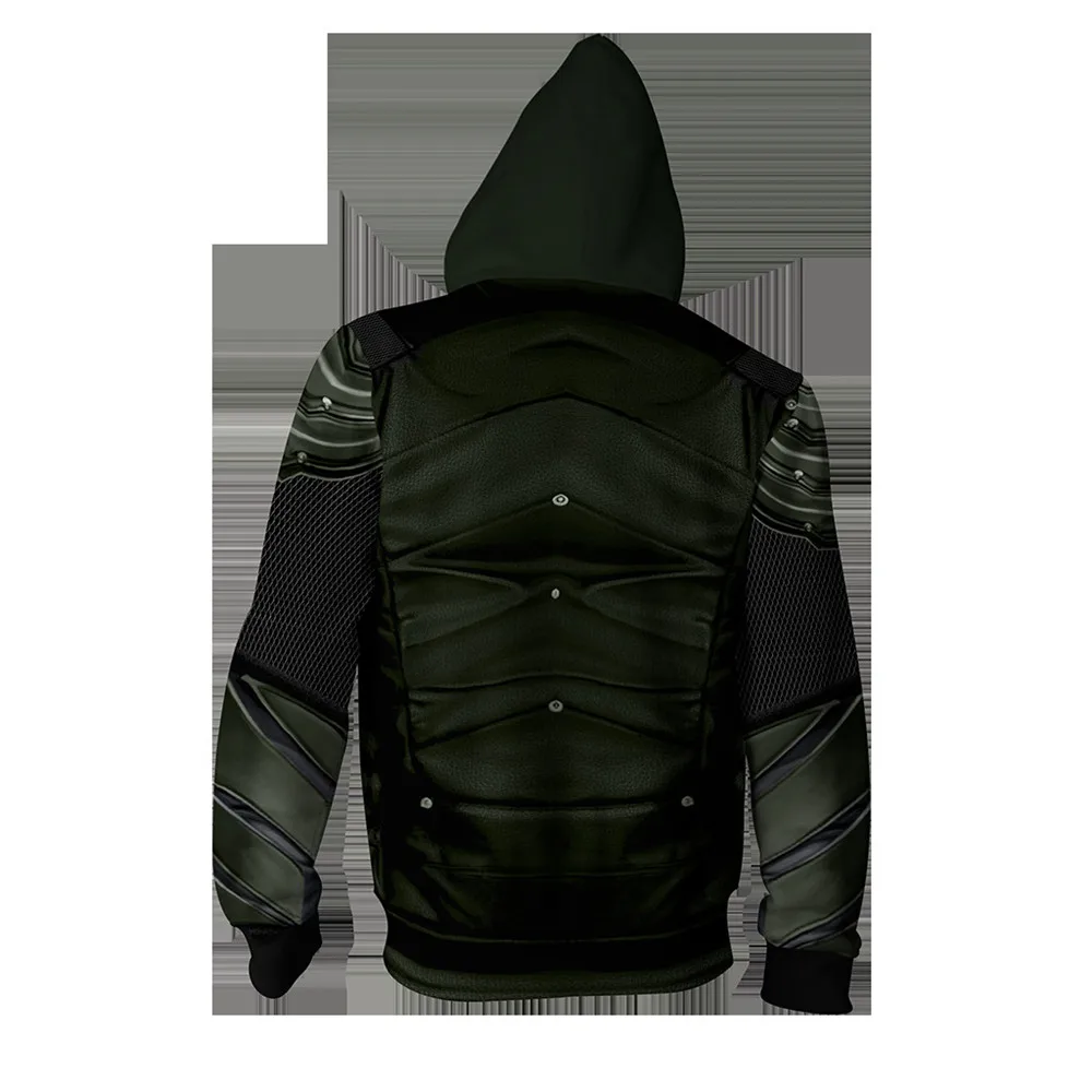 Мужские толстовки с 3D принтом Marvel Arrow Captain модные капюшоном на молнии для
