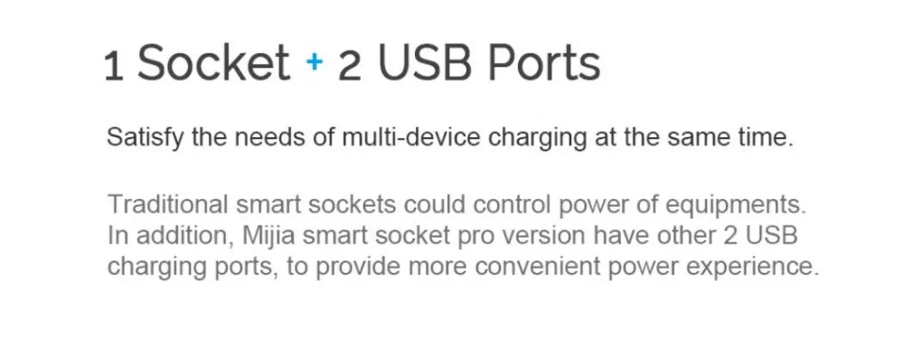 Xiaomi mi jia Smart mi основное гнездо обновленная версия, с 2 USB интерфейсом/BC1.2 Быстрая зарядка для xiaomi комплекты умного дома