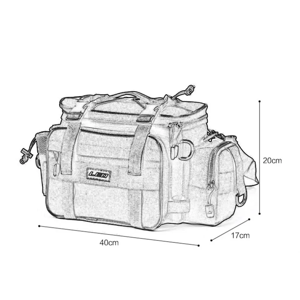 Большой размер многофункциональная сумка для рыбалки водостойкий Открытый