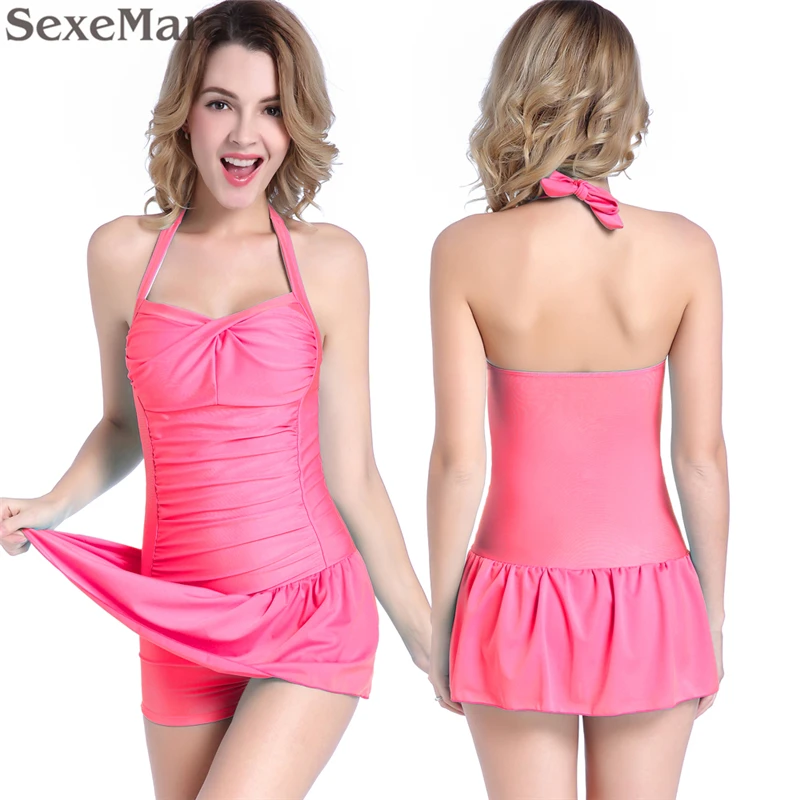 Корейская японская Милая цельная скромная купальная одежда купальник пуш ап для