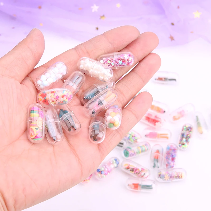 5 шт. милые капсулы красочные гуманоидные DIY креативные ретро серьги капсула "сделай сам" таблетки красочные человек телефон чехлы подарок