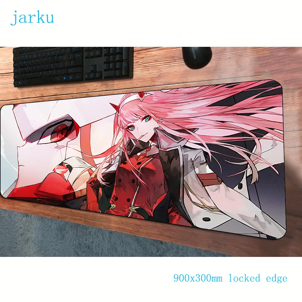 Коврик для мыши darling in the franxx высокое качество компьютерный геймер коврик 900x300x3 мм