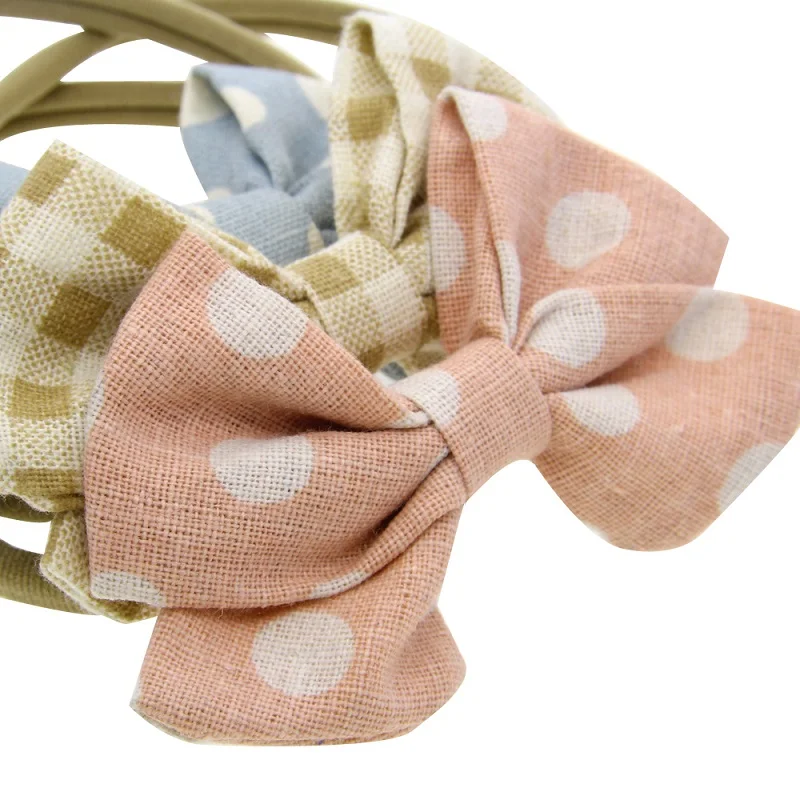 Натуральные волосы для маленьких девочек с бантиками эластичные аксессуары