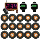 JINGLE BELLS 15-кнопочный передатчик 2 часы пейджер 1 Дисплей приемник Система вызова для ресторана, больницы, клиники, бара