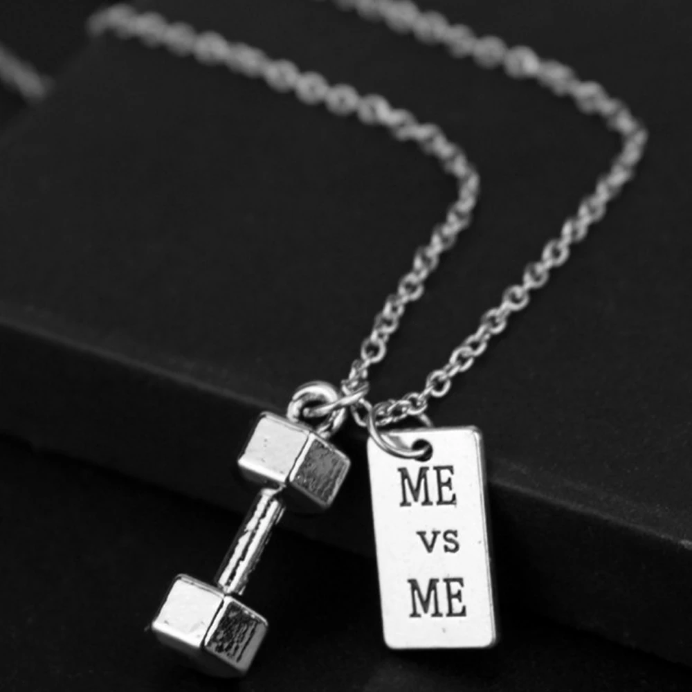 Разные стили спортивной веры строгое ожерелье для гантелей|pendant necklace|necklace