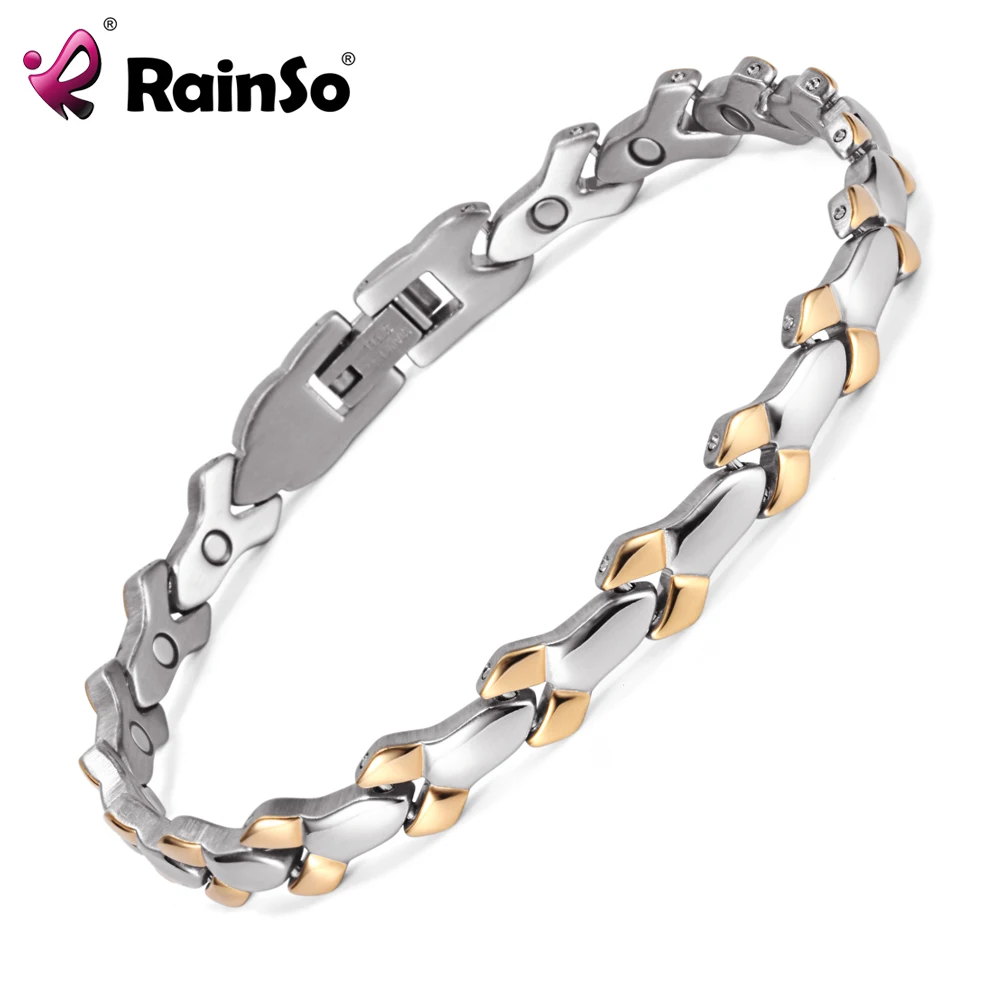 Нержавеющая сталь Женские Серебряный браслет Исцеления Магнитный 316L для женщин