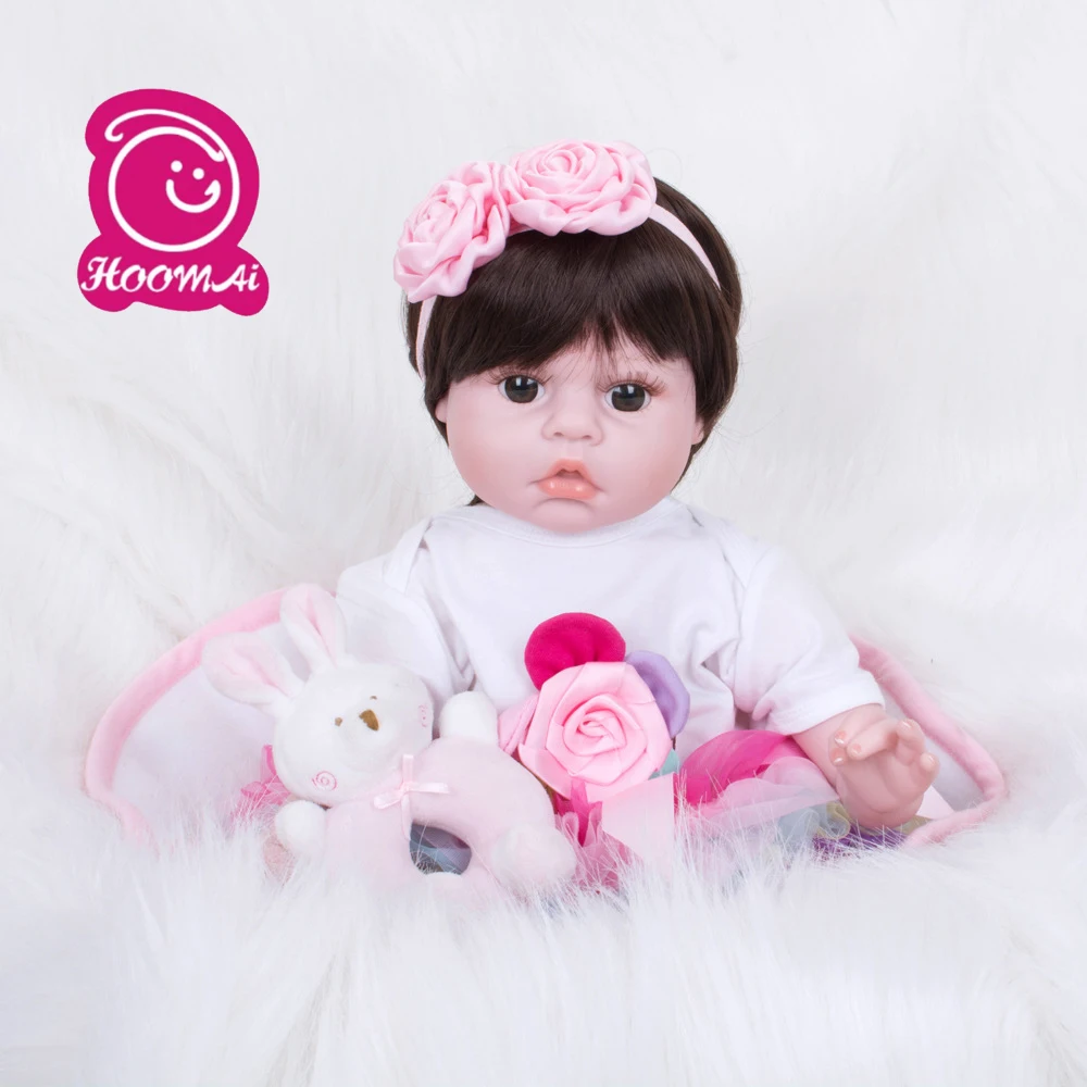22 &quotДевочка Кукла reborn ткань тело babie с бутылочка соской Bebe живой bonecas подарок