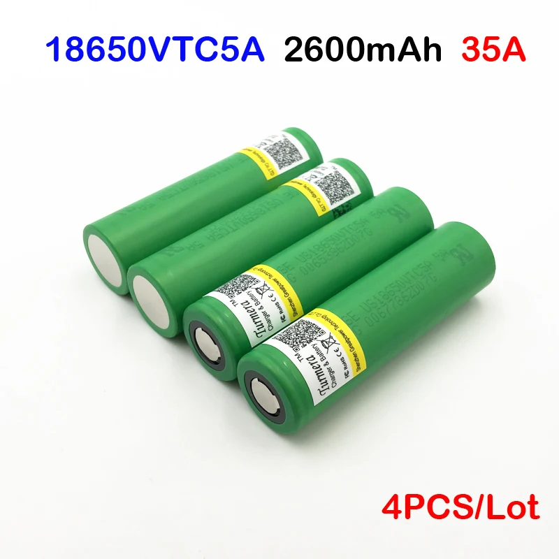 18650 батарея 35a vtc5a натуральная 3 6 V US18650 VTC5A 2600 мА/ч непрерывная 40A электронной