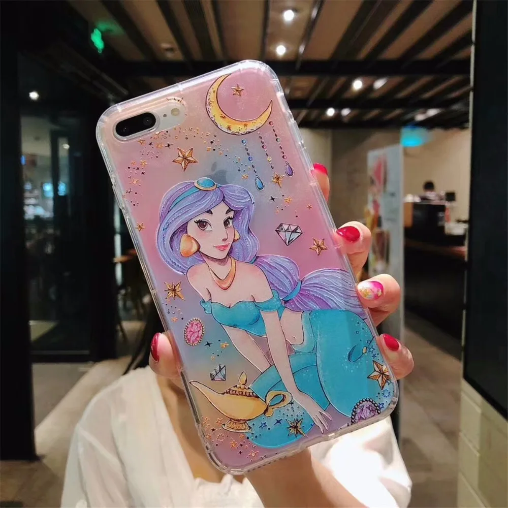 Новый мультфильм Alice Принцесса Жасмин телефон чехлы для iPhone X 8 7 plus 6s плюс высокое