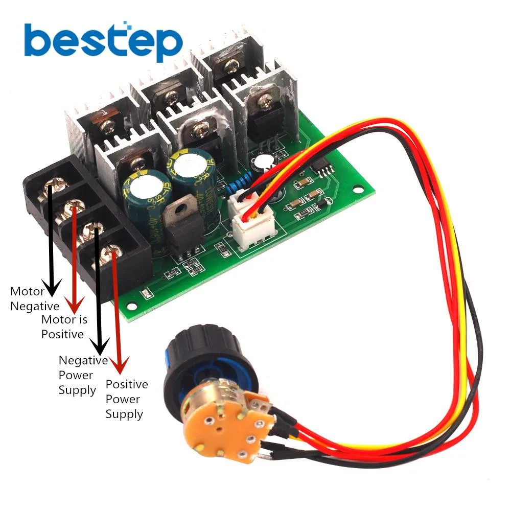 PWM регулятор двигателя пост. Тока 12V24V36V48V Высокая мощность 40A DC контроллер щетки