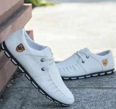 Новые летние туфли 2018 повседневные мужские с горохом Корейская версия модных