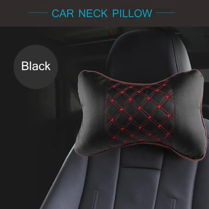 Фото Многофункциональная автомобильная подушка для шеи из искусственной кожи и