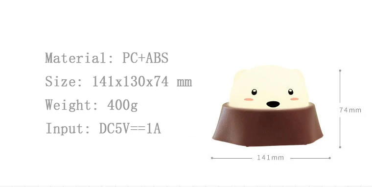 СВЕТОДИОДНЫЙ Ночник Новинка освещения сусликов детская лампа USB Настольный огни Спящая Свет Декор лампы Встроенный Батарея