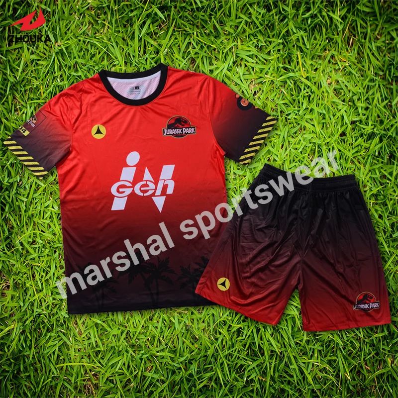 Маленькая Лига Футбольная форма OEM Настроить США набор красный оптом быстро