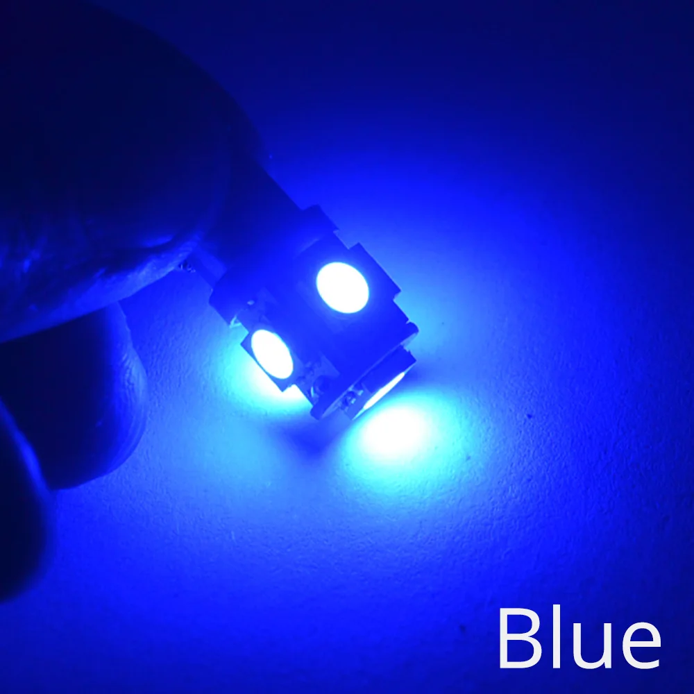5SMD Blue Автомобильные светодиодные дверные огни Ba9s 5Smd 9Smd 13Smd 5050 T4W 182 145 автомобильные габаритные лампы Автомобильные светодиодные башенные лампы Хвостовая клиновая лампа света - Испускаемый цвет: 5SMD Blue