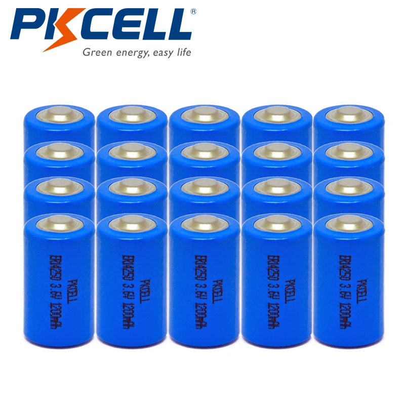 20 шт* батарейки PKCELL ER14250 3,6 V 1200 мА/ч, 1/2AA 14250 Li-SOCl2 лития высокой энергии Батарея батареи