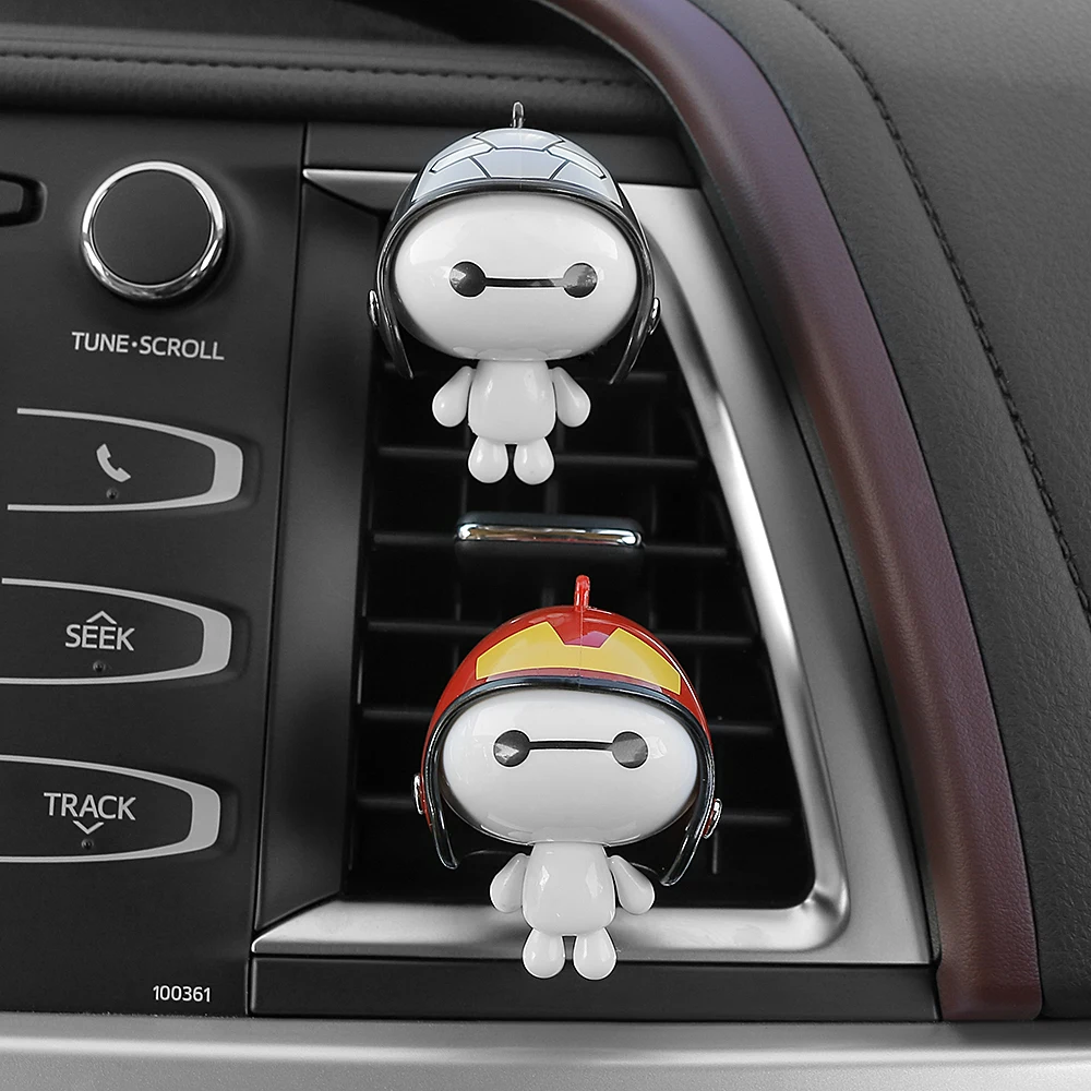 2 шт./лот, автомобильный стиль, милый шлем Baymax, духи, зажим, автомобильный освежитель воздуха, авто украшение, аромат, украшения, подарки
