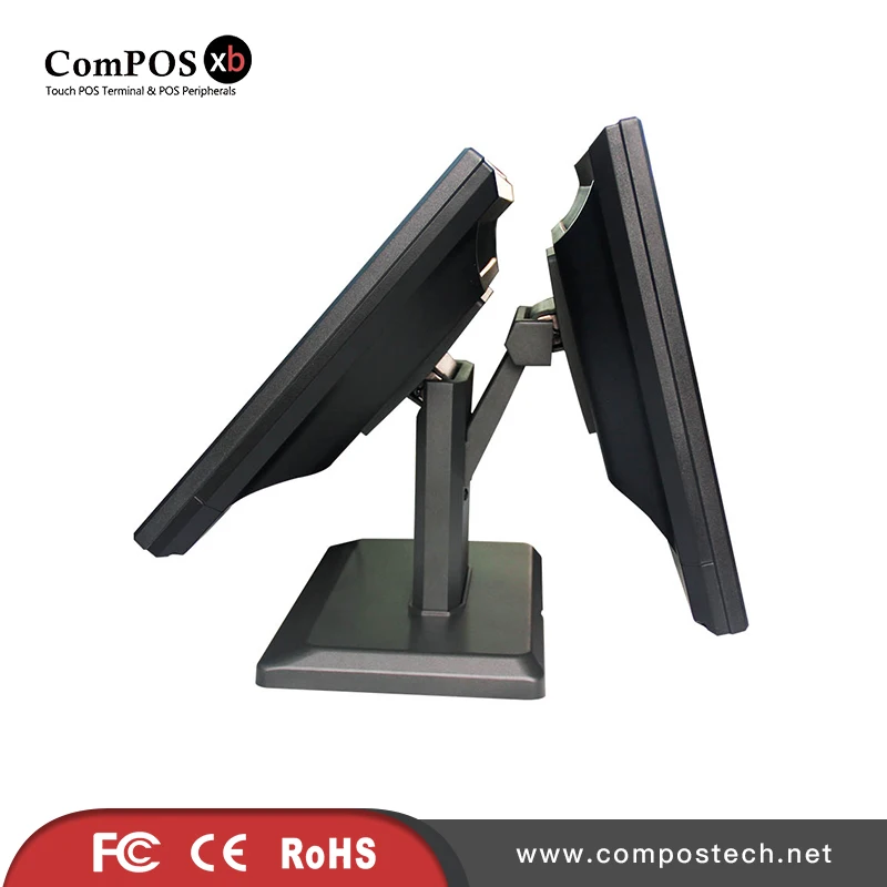 Прямая продажа с фабрики 15-дюймовый двойной сенсорный монитор/светодиодный