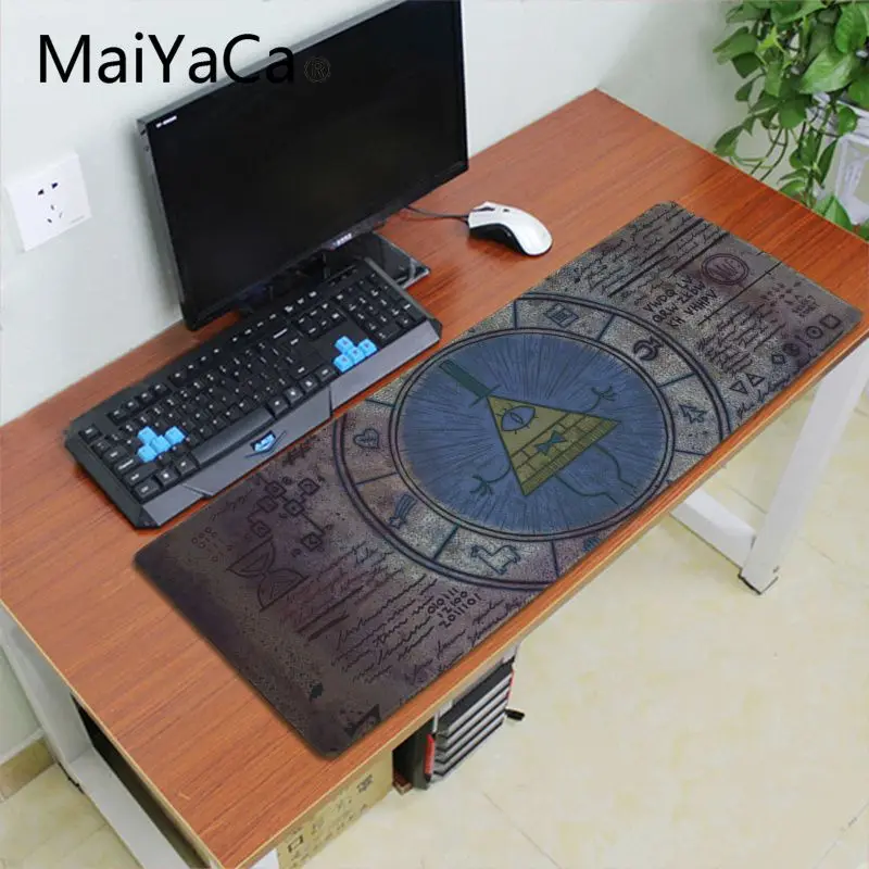 Lock Edge 30X70cm Maiyaca Гравити Фолз Билл Шифр ноутбук игровой мыши коврик для мыши Блокировка края игровой коврик клавиатура коврик, подложка под стол - Цвет: Lock Edge 30X70cm