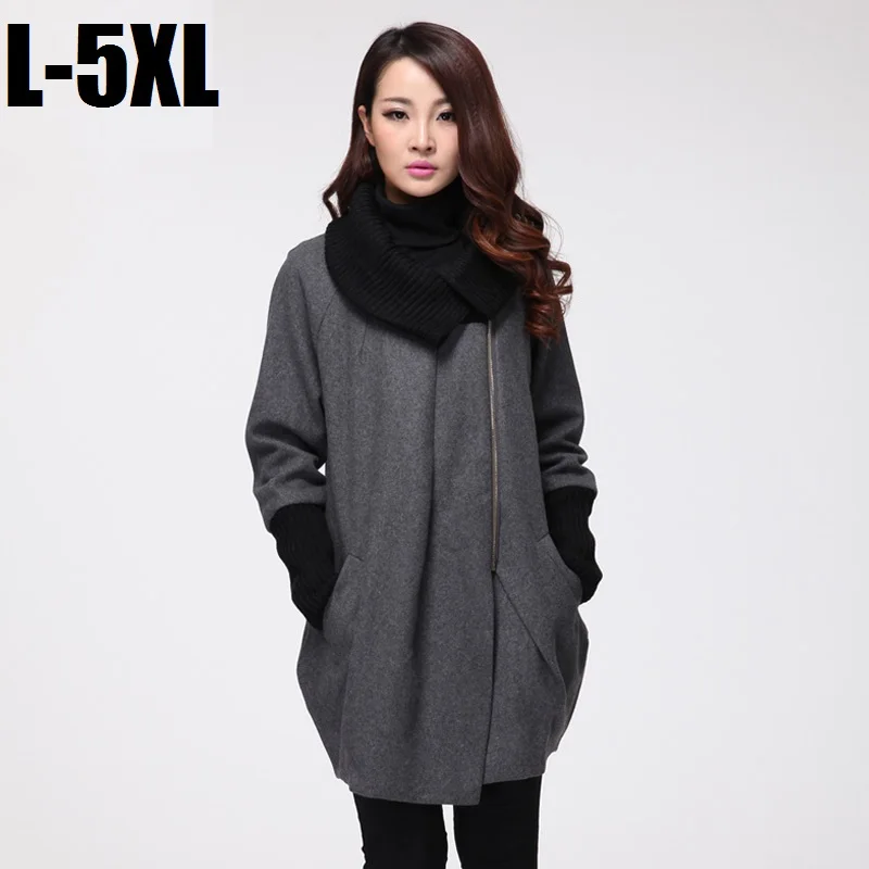 Женское шерстяное пальто с воротником асимметричное зимнее кокон верхняя одежда
