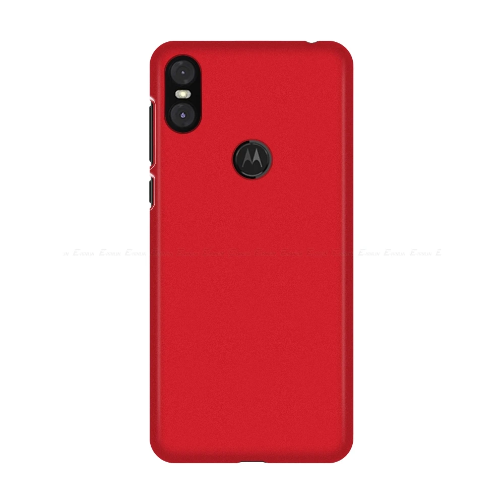 Red Роскошный Жесткий матовый чехол для телефона из поликарбоната, Ультратонкий Пластиковый чехол для Motorola Moto One vision power P50 P30 note Play - Color: Red