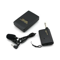 new mini wireless fm transmitter receiver lapel clip mic system clip on 3 5mm stereo microphones dom668