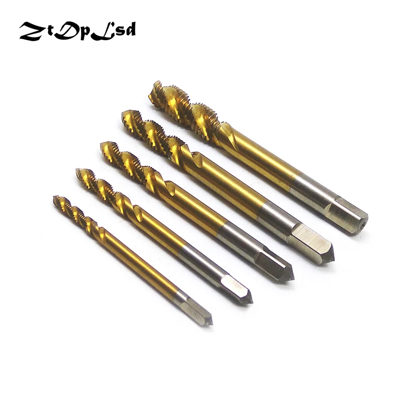 ZtDpLsd HSS 6542 M3 M4 M5 M6 M8 Spiral Pointed Taps Tapping Thread Forming Tap Drill Bits Metric Spiral Fluted Machine Screw Tap