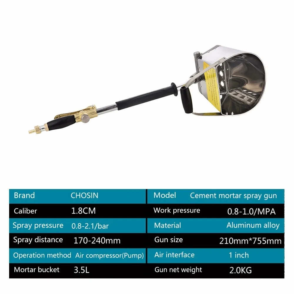 Пистолет распылитель цемента штукатурный краскопульт прибор