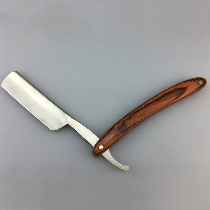 

Hot Men Manual Beard Shaver Stainless Steel Straight Edge Cutter Wooden Handle Folding Shaving Barber Razor wyt77