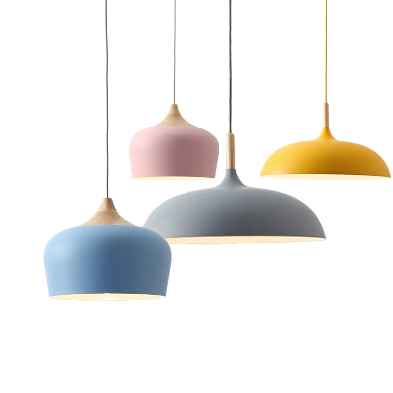 Nordic Pendant Light Fixtures Restaurant E27 Pendant Lamps Cafe Bar Macarons  Lighting Hanging Lamps