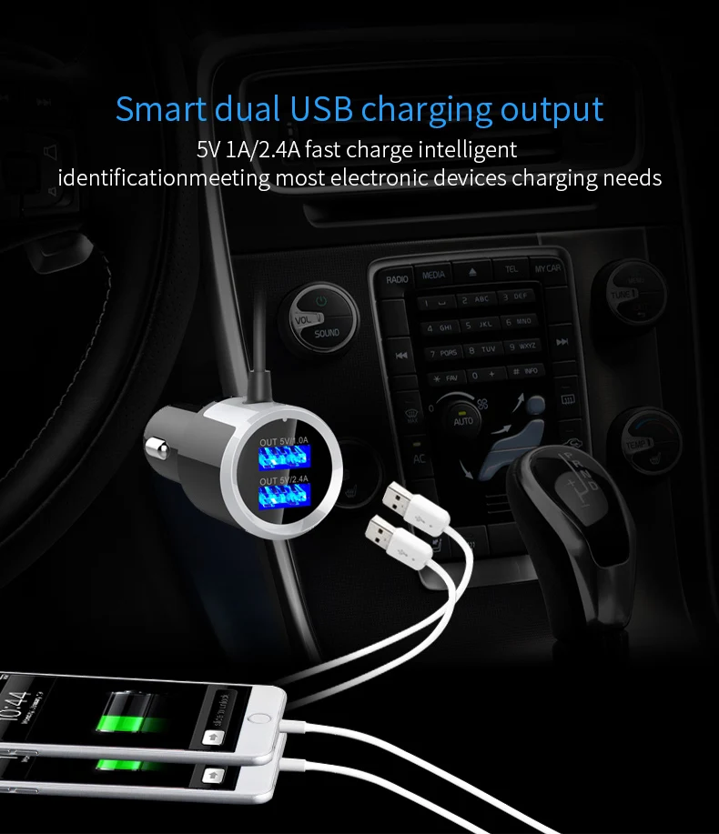 Автомобильный MP3-плеер с сенсорной кнопкой CDEN, Bluetooth, автомобильный fm-передатчик, двойное зарядное устройство USB, TF карта, музыкальный плеер, автомобильный аудио телефон с громкой связью