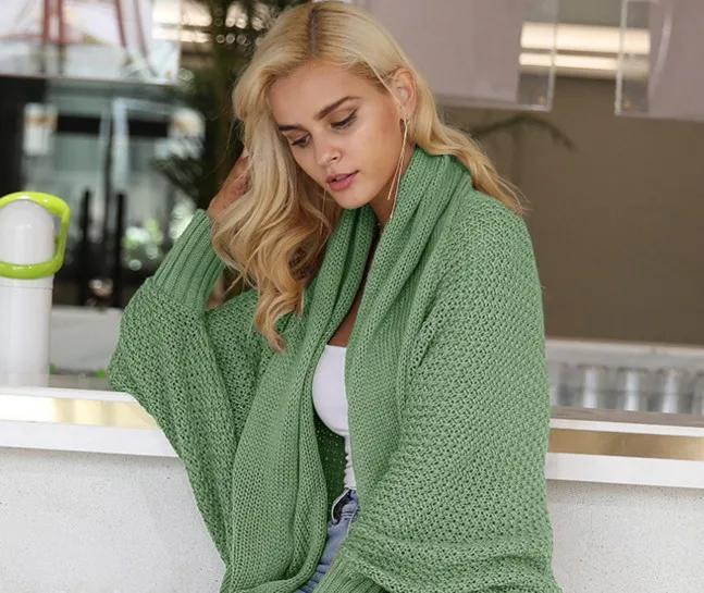 Весенний длинный кардиган Свободное длинное кашемировое платье с капюшоном