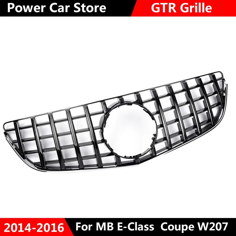 W207 C207 гриль GTR GT R стиль хром Черная передняя решетка для автомобиля Mercedes Benz E Coupe 2014
