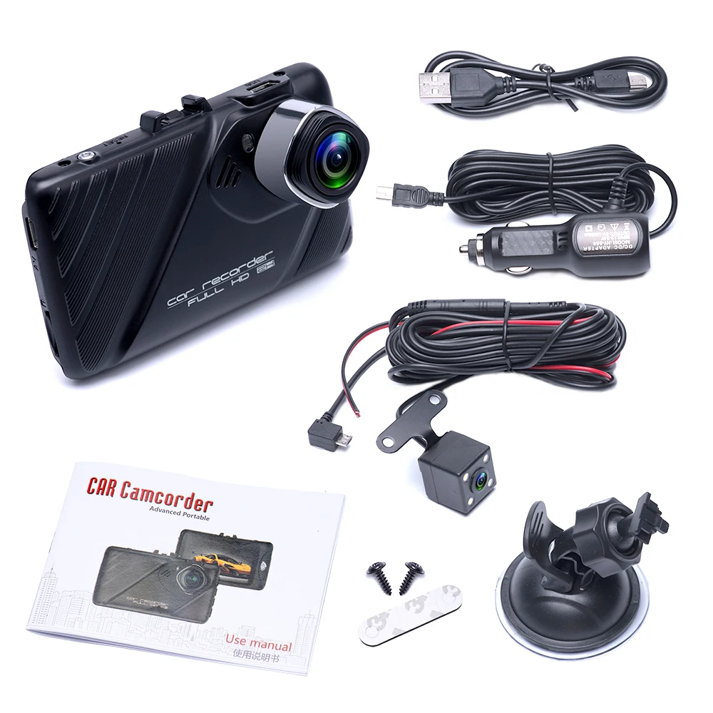 Podofo Новинка 3 &quotДвойной Объектив Автомобильные видеорегистраторы Full HD 1080 P