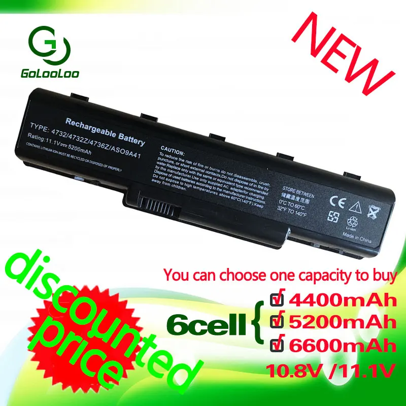 Golooloo 11,1 v аккумуляторная батареядля ноутбука EMACHINE D525 D725 AS09A31 AS09A41 E525 E527 E627 G627 G725 E725 шлюз NV52 NV53 nv58